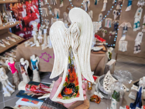 Anioł Gaja Art 29 -  28 x 12 cm figurka dekoracyjna gipsowa