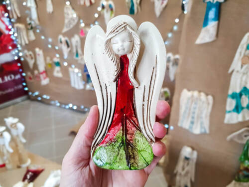 Liolinka Lilionka Art Leaf  -  14 x 9 cm figurka dekoracyjna gipsowa