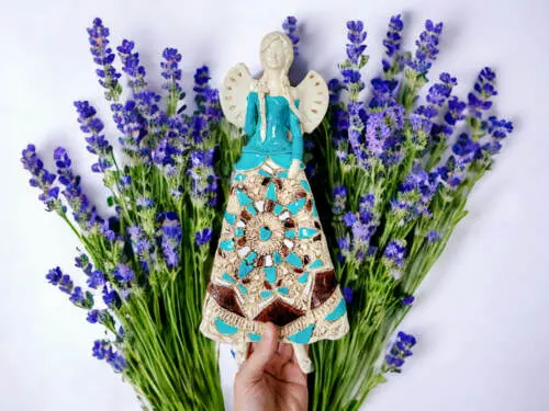 Figurka anioła Heather - turkus
 -  35 x 15 cm figurka dekoracyjna