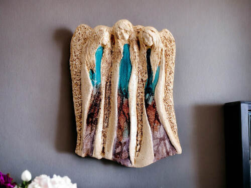 Anioły Wiara Nadzieja Miłość - Art Leaf -  28 x 20 cm figurka dekoracyjna gipsowa