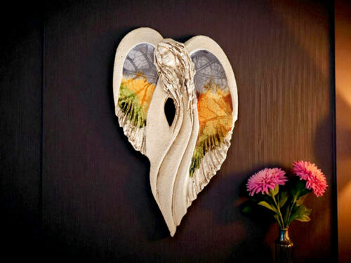 Anioł Cynthia Art Leaf -  30 x 17 cm figurka dekoracyjna gipsowa