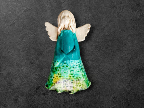 Anioł Monica Art  -  18 x 10 cm figurka dekoracyjna gipsowa