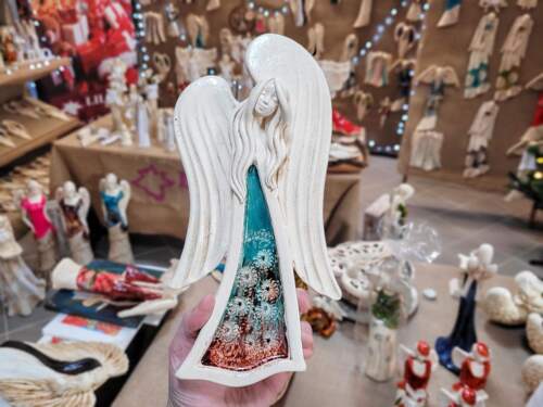 Anioł Gaja Art 23 -  28 x 12 cm figurka dekoracyjna gipsowa