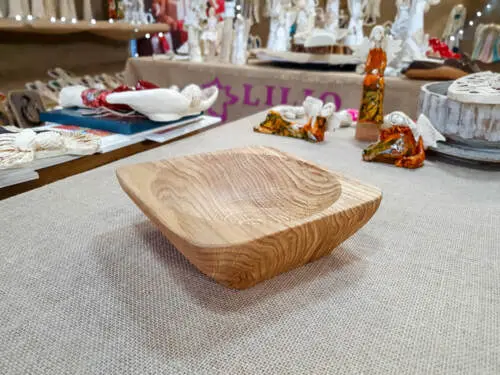 Misa drewniana unikat dąb -  22 x 22 cm ozdoba z drewna