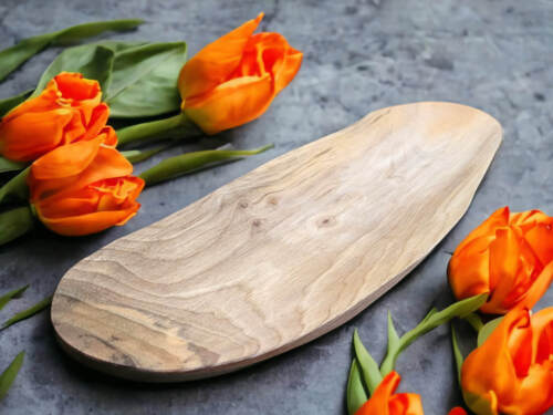 Misa drewniana unikat orzech -  52 x 18 cm ozdoba z drewna ręcznie robiona