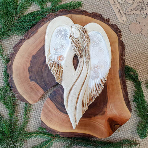 Anioł Cynthia Art 51 -  30 x 17 cm figurka dekoracyjna gipsowa