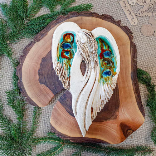 Anioł Cynthia Art 53 -  30 x 17 cm figurka dekoracyjna gipsowa