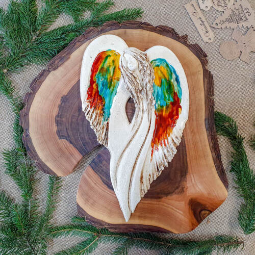 Anioł Cynthia Art 55 -  30 x 17 cm figurka dekoracyjna gipsowa