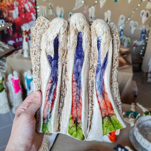 Anioły Wiara Nadzieja Miłość - Art Leaf -  28 x 20 cm figurka dekoracyjna gipsowa