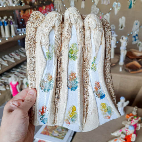 Anioły Wiara Nadzieja Miłość - Art Leaf -  28 x 20 cm figurka dekoracyjna gipsowa