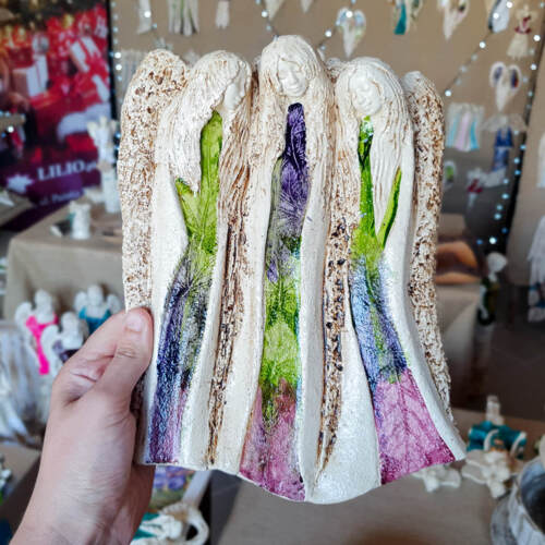 Anioły Wiara Nadzieja Miłość - Art Leaf -  28 x 20 cm figurka dekoracyjna gipsowa