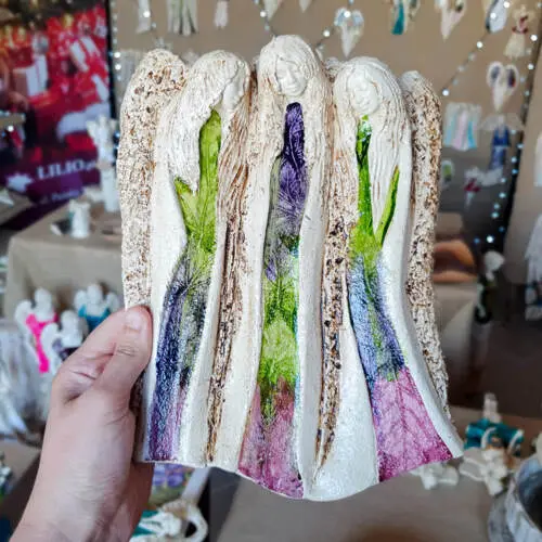 Figurka aniołów Wiara Nadzieja Miłość - Art Leaf -  28 x 20 cm figurka dekoracyjna