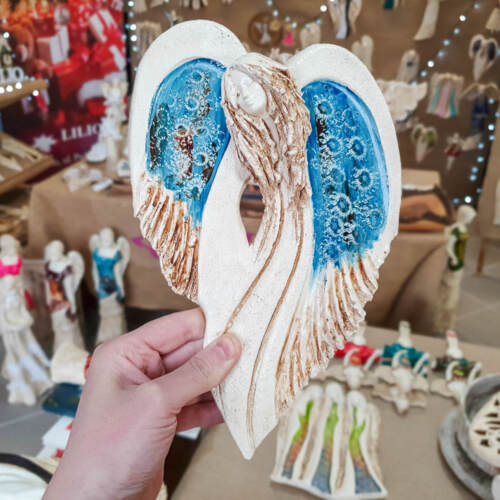 Anioł Cynthia Art 116 -  30 x 17 cm figurka dekoracyjna gipsowa