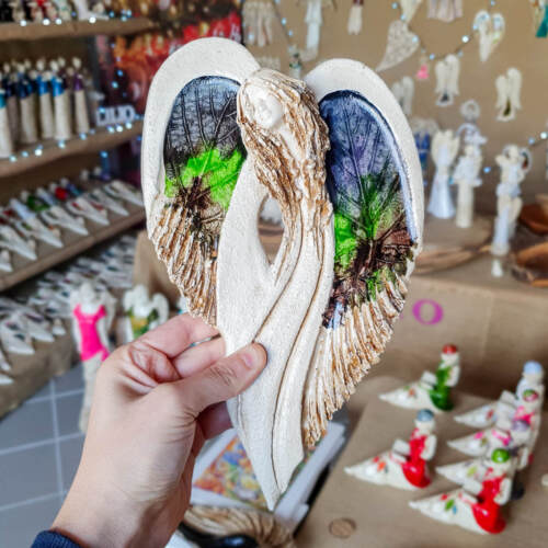 Anioł Cynthia Art  -  30 x 17 cm figurka dekoracyjna gipsowa