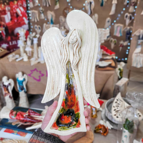 Anioł Gaja Art 29 -  28 x 12 cm figurka dekoracyjna gipsowa