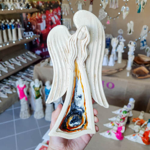 Anioł Gaja Art  -  28 x 12 cm figurka dekoracyjna gipsowa