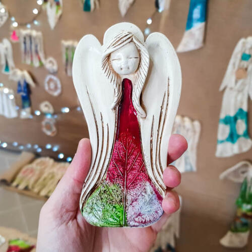 Liolinka Lilionka Art Leaf  -  14 x 9 cm figurka dekoracyjna gipsowa