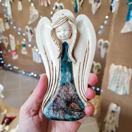 Liolinka Lilionka Art Leaf  -  14 x 9 cm figurka dekoracyjna gipsowa