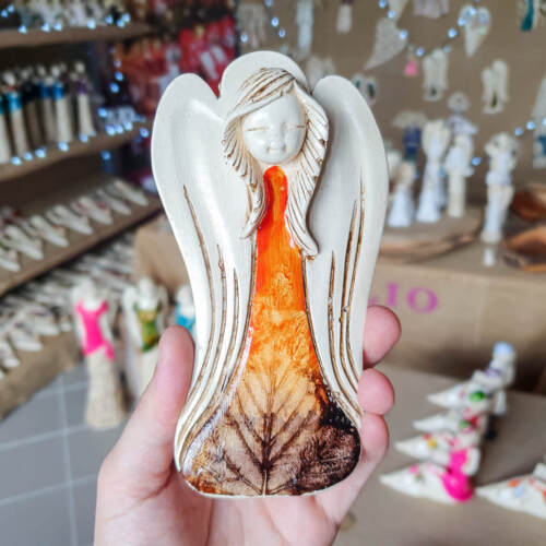 Liolinka Lilionka Art Leaf  -  14 x 9 cm figurka dekoracyjna gipsowa