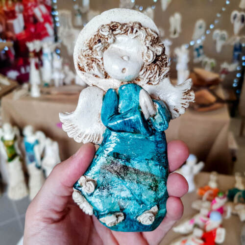 Liolinek Marzyciel Art Leaf -  10 x 7 cm figurka dekoracyjna gipsowa