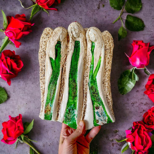 Anioły Wiara Nadzieja Miłość - Art Leaf -  28 x 20 cm figurka dekoracyjna gipsowa