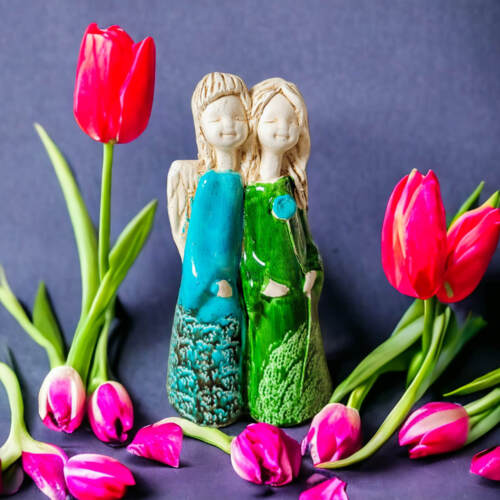 Anioły Apple & Ella Art  -  18 x 10 cm figurka dekoracyjna gipsowa