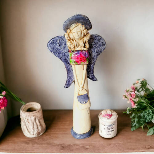 Anioł Coco Art  Leaf -  30 x 14 cm figurka dekoracyjna gipsowa