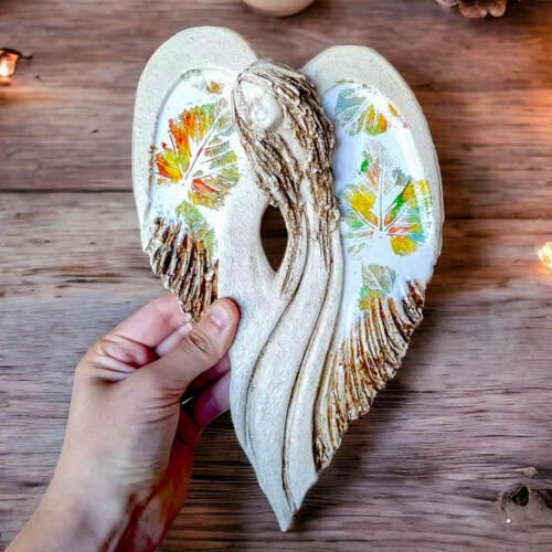 Anioł Cynthia Art Leaf -  30 x 17 cm figurka dekoracyjna gipsowa