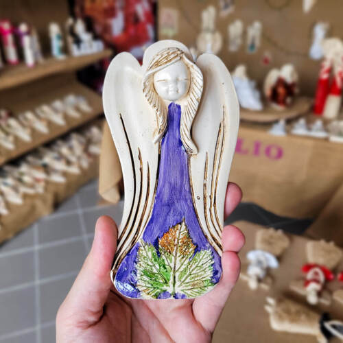 Liolinka Lilionka Art Leaf  -  14 x 9 cm figurka dekoracyjna gipsowa