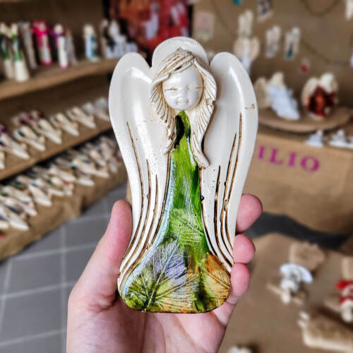 Liolinka Lilionka Art Leaf  -  14 x 9 cm figurka dekoracyjna gipsowa