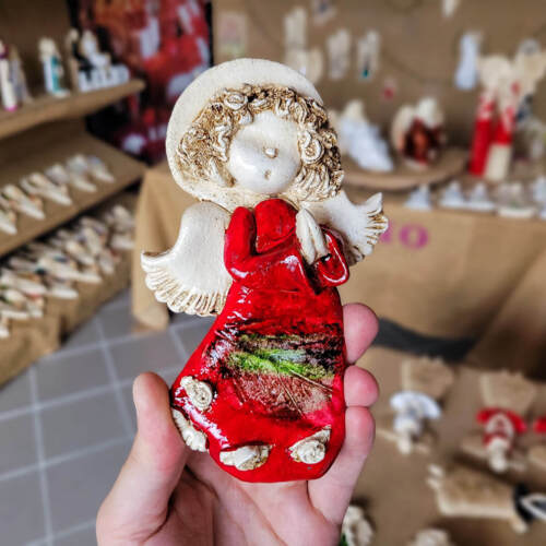 Liolinek Marzyciel Art Leaf -  10 x 7 cm figurka dekoracyjna gipsowa