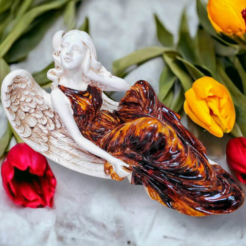 Anioł od Św. Rity - brąz -  47 x 25 cm figurka dekoracyjna gipsowa