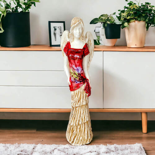 Anioł Victoria Art - bordo -  62 x 19 cm figurka dekoracyjna gipsowa