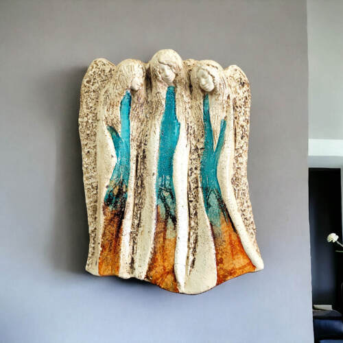 Anioły Wiara Nadzieja Miłość - Art Leaf -  28 x 20 cm figurka dekoracyjna gipsowa