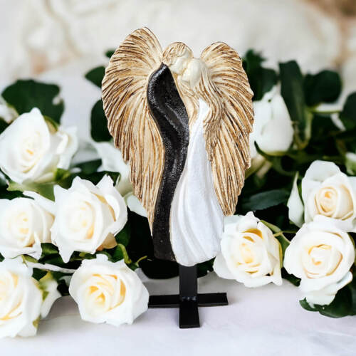 Stojak wieszak na anioła - stalowy -  38 x 15 cm