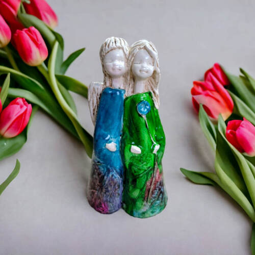 Anioły Apple & Ella Art  -  18 x 10 cm figurka dekoracyjna gipsowa