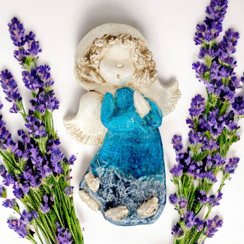 Liolinek Marzyciel Art Leaf -  10 x 7 cm figurka dekoracyjna gipsowa