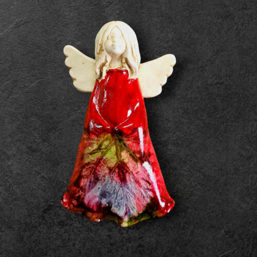 Anioł Monica Art Leaf -  18 x 10 cm figurka dekoracyjna gipsowa