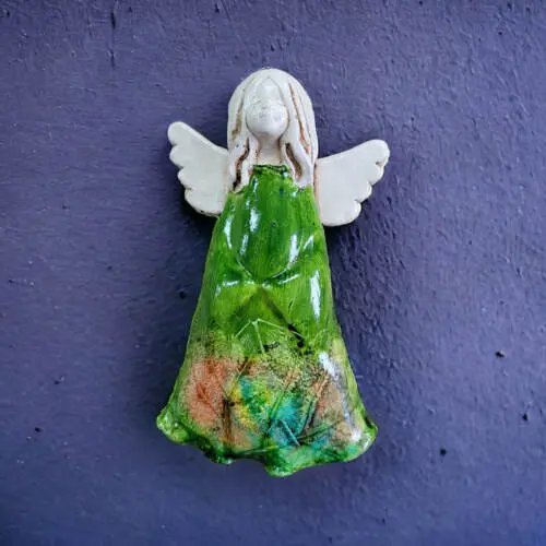 Figurka anioła Monica Art Leaf -  18 x 10 cm figurka dekoracyjna
