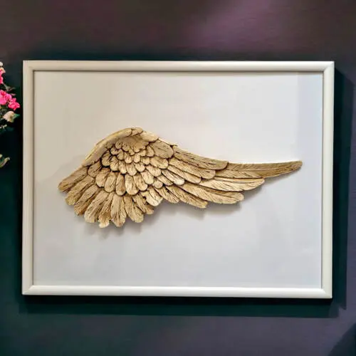 Skrzydło Anioła Prawe + ramka - wiszące -  30 x 40 cm figurka dekoracyjna