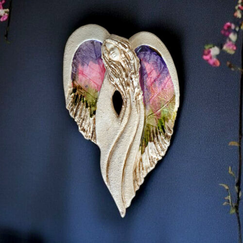 Anioł Cynthia Art Leaf -  30 x 17 cm figurka dekoracyjna gipsowa