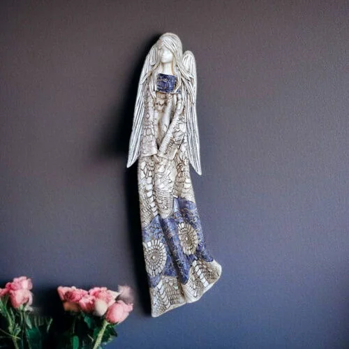 Figurka anioła Genesis - wisząca szara -  55 x 20 cm figurka dekoracyjna