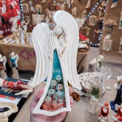 Anioł Gaja Art 23 -  28 x 12 cm figurka dekoracyjna gipsowa