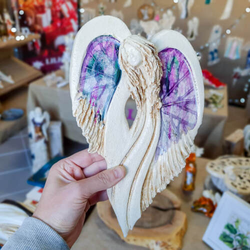 Anioł Cynthia Art 83 -  30 x 17 cm figurka dekoracyjna gipsowa