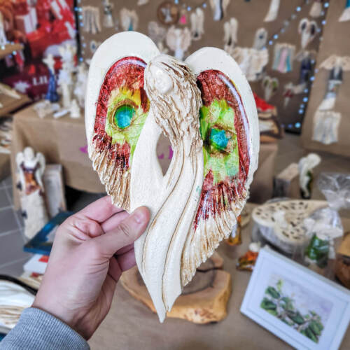 Anioł Cynthia Art 105 -  30 x 17 cm figurka dekoracyjna gipsowa