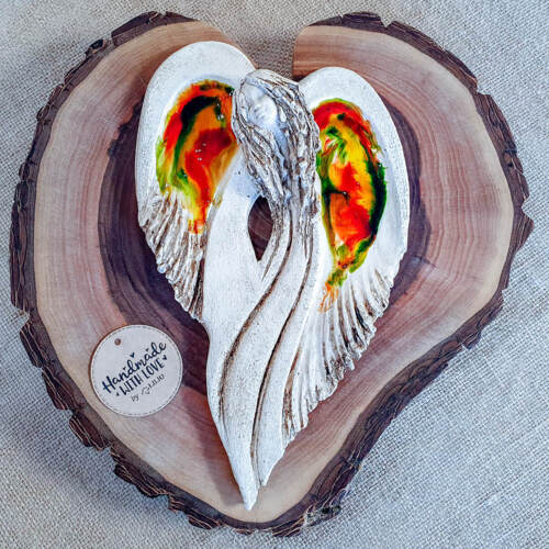 Anioł Cynthia Art 68 -  30 x 17 cm figurka dekoracyjna gipsowa