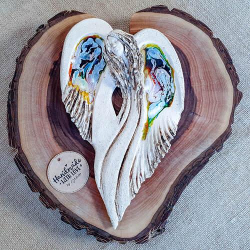 Anioł Cynthia Art 73 -  30 x 17 cm figurka dekoracyjna gipsowa