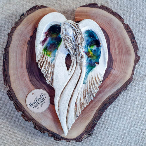 Anioł Cynthia Art 79 -  30 x 17 cm figurka dekoracyjna gipsowa