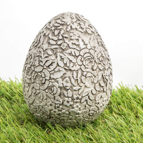 Jajko wielkanocne duże - beżowe -  10 x 9 cm ozdoba wielkanocna