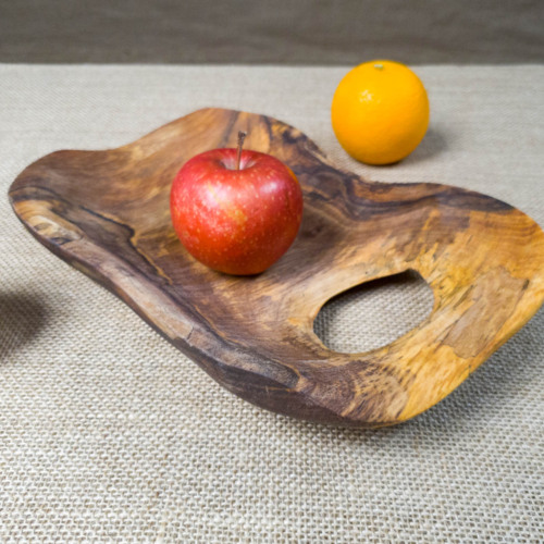 Misa drewniana unikat orzech -  28 x 17 cm ozdoba z drewna ręcznie robiona